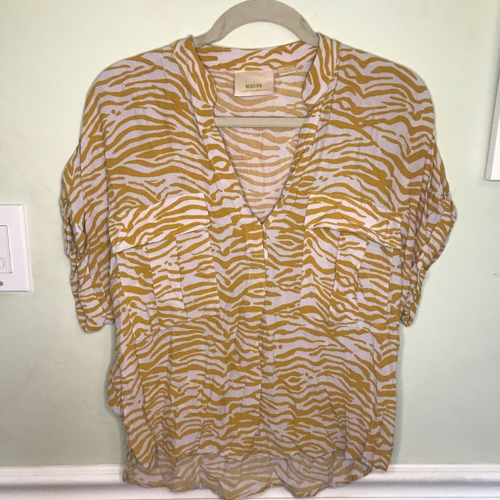 Anthropologie zebra top